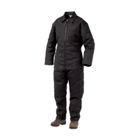 Lined Twill Coveralls, Men's, Black, Size X-Large - Tough Duck 712111-BLK-XL