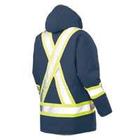 Safety Parka, Navy Blue, 4X-Large - Tough Duck S15731-NAVY-4XL