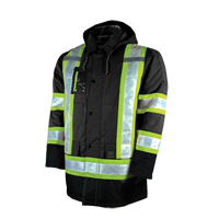 Lined Safety Parka, Black, 3X-Large - Tough Duck S17621-BLACK-3XL