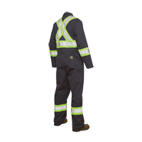 Unlined Safety Coveralls, 3X-Large, Navy Blue - Tough Duck S79221-DKNVY-3XL