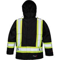 Journeyman Jacket, Polyester/Polyurethane, Black, Large - Viking Professional 3907FRJ-L