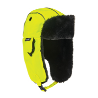 Chapeau de trappeur classique N-Ferno 6802, Doublure en Fourrure synth&eacute;tique, Grand/T-Grand, Vert lime haute visibilit&eacute; - Ergodyne 16855