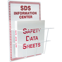 Station de type panier en aluminium pour les fiches signal&eacute;tiques, Anglais, Compris reliures - Accuform NMC ZRS407