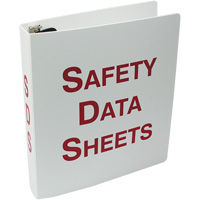 Plastic Safety Data Sheet Binder - Accuform NMC ZRS640