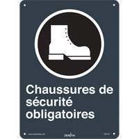 Enseigne de s&eacute;curit&eacute; conforme &agrave; la CSA - Chaussures de s&eacute;curit&eacute;, 14" x 10", Plastique, Français avec pictogramme - Produits de sécurité Zenith 