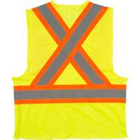 Traffic Safety Vest, High Visibility Lime-Yellow, Large, Polyester SGI278 | SCN Industrial
