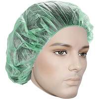 Bonnets bouffants, Polypropyl&egrave;ne, 24", Vert - Ronco 170G-24