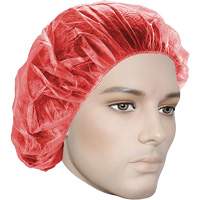 Bouffant Caps, Polypropylene, 21", Red - Ronco 170R-21
