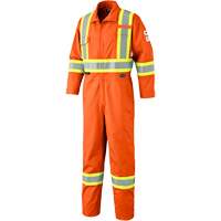 7702 Combinaison de s&eacute;curit&eacute; haute visibilit&eacute; ignifuge, Taille 44, Orange - Pioneer V2540350-44