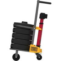 Chariot de transport pour barri&egrave;re PLUS, 75' lo, M&eacute;tal, Rouge - Banner Stakes PL4013