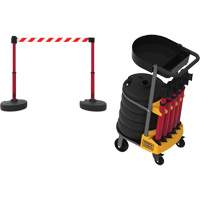 Chariot de transport avec plateau pour barri&egrave;re PLUS, 75' lo, M&eacute;tal, Jaune - Banner Stakes PL4014T