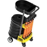 Chariot de transport avec plateau pour barri&egrave;re PLUS, 75' lo, M&eacute;tal, Orange - Banner Stakes PL4000-OT