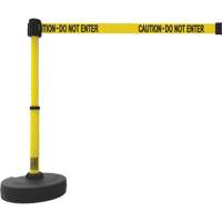 Ensemble de montants pour barri&egrave;re PLUS, Plastique, 42" h, Ruban Jaune, Longueur du ruban 15' - Banner Stakes PL4085