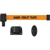 Syst&egrave;me de montage mural pour barri&egrave;re PLUS, Plastique, Fixation par vis, 15', Ruban Orange - Banner Stakes PL4120