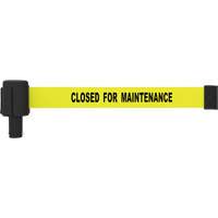 Cassette de banni&egrave;re PLUS, Closed for Maintenance, 15', Ruban Jaune - Banner Stakes PL4038