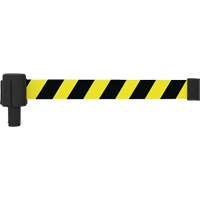 Cassette de banni&egrave;re PLUS, Vierge, 15', Ruban Noir et jaune - Banner Stakes PL4040