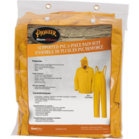 577 V&ecirc;tements imperm&eacute;ables 3 morceaux, Polyester/PVC, 5T-Grand, Jaune - Pioneer V3010460-5XL