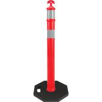 Poteau d&eacute;lin&eacute;ateur haute visibilit&eacute;, 42" h, Orange - Produits de sécurité Zenith 