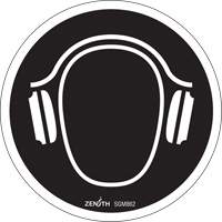 Hearing Protection Required CSA Standard Safety Sign, 6" x 6", Vinyl, Pictogram - Zenith Safety Products 