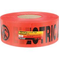 Scotch&reg; Buried Barricade Tape, English, 3" W x 1000' L, 4 mils, Black on Red - 3M 302