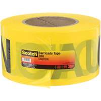 Scotch&reg; Buried Barricade Tape, English, 3" W x 1000' L, 2 mils, Black on Yellow - 3M 300
