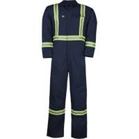 Westex UltraSoft&reg; Unlined Coveralls, Size Large (Tall), Navy Blue, 12.4 cal/cm2 - Big Bill 1325US9-T-NAY-L