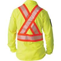 Chemise &agrave; manches longues haute visibilit&eacute; ind&eacute;chirable, Polyester, Petit, Jaune lime haute visibilit&eacute; - Big Bill 144HVP-R-YEL-S