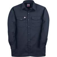 Long-Sleeved Twill Work Shirt, Men's, Large (Tall), Navy Blue - Big Bill 147-T-NAY-L