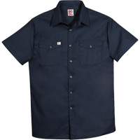 Chemise de travail &agrave; manches courtes en tissu crois&eacute;, Hommes, 5T-Grand, Bleu marin - Big Bill 137/OS-R-NAY-5X