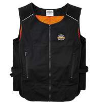 Veste de refroidissement &agrave; changement de phase l&eacute;g&egrave;re avec sachets 6260 Chill-Its, Petit/Moyen, Noir - Ergodyne 