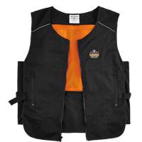 Veste de refroidissement &agrave; changement de phase l&eacute;g&egrave;re avec sachets 6260 Chill-Its, Petit/Moyen, Noir - Ergodyne 
