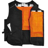 Veste de refroidissement &agrave; changement de phase l&eacute;g&egrave;re avec sachets 6260 Chill-Its, Petit/Moyen, Noir - Ergodyne 
