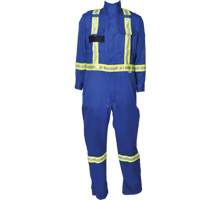 Firewall FR&reg; Striped Coveralls, Size X-Small, Royal Blue - Viking 406771200XSR