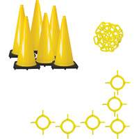 Traffic Cone & Chain Kit, 28", Yellow - Mr. Chain 93202-6