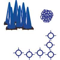 Traffic Cone & Chain Kit, 28", Blue - Mr. Chain 93226-6