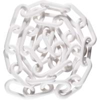 Plastic Chain, White, 2" Link, 100' Length - Mr. Chain 50001-100