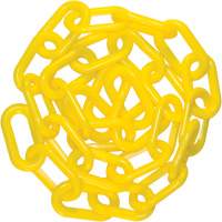 Plastic Chain, Yellow, 2" Link, 100' Length - Mr. Chain 50002-100