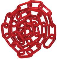 Plastic Chain, Red, 1.5" Link, 100' Length - Mr. Chain 30005-100