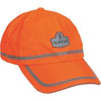 GloWear&reg; 8930 High Visibility Baseball Cap, High Visibility Orange, Polyester - Ergodyne 23238