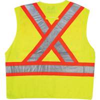 Safety Vest, High Visibility Lime-Yellow, 2X-Large/3X-Large, Polyester - Viking 6125G-2XL/3XL