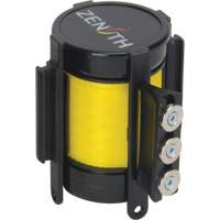 Cassette de ruban magn&eacute;tique pour barri&egrave;re de contr&ocirc;le des foules personnalis&eacute;e, 12', Ruban Jaune - Produits de sécurité Zenith 