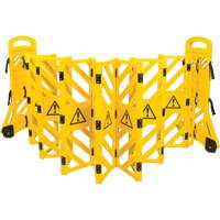Portable Mobile Barrier, 40" H x 13' L, Yellow - Zenith Safety Products 