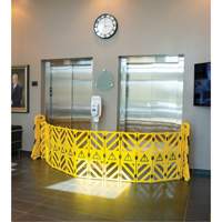 Portable Mobile Barrier, 40" H x 13' L, Yellow - Zenith Safety Products 