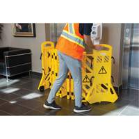 Portable Mobile Barrier, 40" H x 13' L, Yellow - Zenith Safety Products 