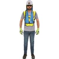Veste refroidissante &agrave; &eacute;vaporation s&egrave;che &eacute;conomique Chill-Its 6687, Petit/Moyen, Jaune lime haute visibilit&eacute; - Ergodyne 12683