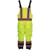 Insulated Overalls, Polyester/Polyurethane, 5X-Large, High Visibility Lime-Yellow - Mcr Safety VT38BPX5