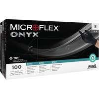 Onyx&reg; Gloves, Small, Nitrile, 3.5-mil, Powder-Free, Black - Microflex N641