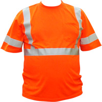 Chemise &agrave; manche courte haute visibilit&eacute;, Coton, 2T-Grand, Orange haute visibilit&eacute; - Sain+Sauf KC1ORZ-2XL