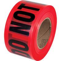 PrimeGuard "Danger Do Not Enter" Barricade Tape, English, 3" W x 1000' L, Black on Red - Incom Top Tape & Label BT5061