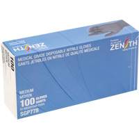 Puncture-Resistant Medical-Grade Disposable Gloves, Medium, Nitrile, 5-mil, Powder-Free, Black, Class 2 SGP778 | SCN Industrial